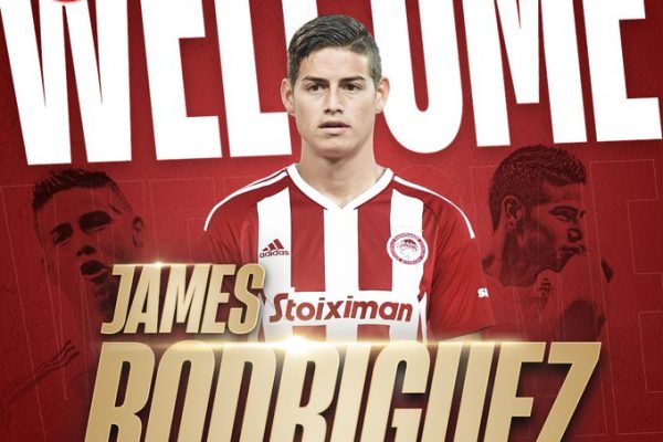 Olympiakos signs James joins the army for a year, wearing the number 10